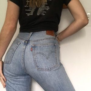 Levi’s 501, cropped with raw hem